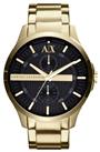 Armani Exchange Men's Gold Strap Black Dial Bracelet Watch
