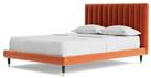 Swoon Porlock Kingsize Velvet Bed Frame - Burnt Orange