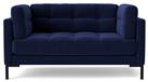 Swoon Landau Velvet Cuddle Chair - Ink Blue
