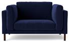 Swoon Munich Velvet Cuddle Chair - Ink Blue