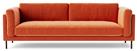Swoon Munich Velvet 3 Seater Sofa - Burnt Orange