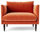 Swoon Luna Velvet Cuddle Chair - Burnt Orange