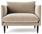 Swoon Luna Velvet Cuddle Chair - Taupe