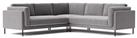 Swoon Munich Velvet 5 Seater Corner Sofa - Silver Grey