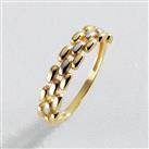 Revere 9ct White and Yellow Gold Chain Ring - J