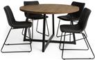 Habitat Nomad Metal Dining Table & 4 Joey Black Chairs