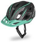 Cross Unisex Road Visor Bike Helmet-Black and Green, 58-62cm