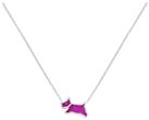 Radley Sterling Silver Pink Jumping Dog Chain Necklace
