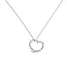Revere Silver Diamond Accent Heart Pendant Necklace