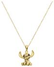 Disney Gold Plated Silver Lilo and Stitch Pendant Necklace