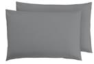 Argos Home Plain Standard Pillowcase Pair - Grey