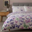 Argos Home Watercolour Butterflies Bedding Set - King size