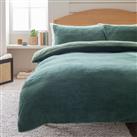Argos Home Double Sided Fleece Green Bedding Set - Double