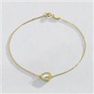 Revere 9ct Yellow Gold Mother of Pearl Heart Shaped Bracelet