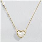 Revere 9ct Yellow Gold Mother of Pearl Heart Shape Necklace