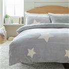 Argos Home Star Bubble Fleece Grey Bedding Set - Double