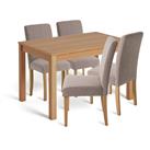Habitat Clifton Wood Dining Table & 4 Brown Chairs