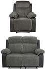 Argos Home Bradley Chair & 2 Seater Recliner Sofa - Charcoal