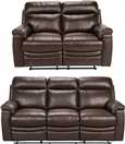 Argos Home Paolo 2 & 3 Seater Manual Recliner Sofas - Brown