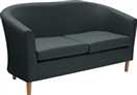 Argos Home Faux Leather 2 Seater Tub Sofa - Black