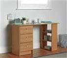 Argos Home Malibu 3 Drawer Office Desk - Oak Effect