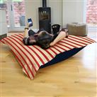 rucomfy Stripe Indoor Outdoor Bean Bag - Red & White