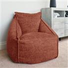 rucomfy Fabric Bean Bag Chair - Burnt Orange