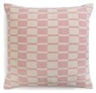 Habitat Checker Board Cushion - White & Pink - 43x43cm