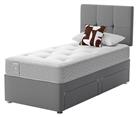 Sealy Newman Support Single 2 Drawer Divan Bed - Grey