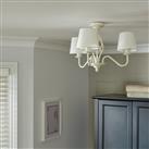 Argos Home Twist Metal Semi Flush Ceiling Light - Cream