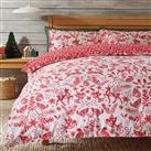 Argos Home Cotton Folk Print Red Bedding Set - Single