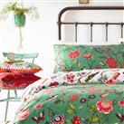 Furn Pomelo Tropical Floral Green Bedding Set - King