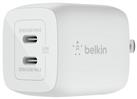 Belkin 45W Power Delivery Dual USB-C GaN Wall Charger-White
