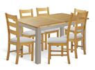 Argos Home Ashwell Oak and Grey Extending Table & 6 Chairs
