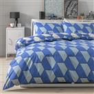 Argos Home Industrial Hex Geo Blue Bedding Set - Single