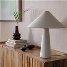 Habitat Conical 49cm Ceramic Table Lamp - White & Cream
