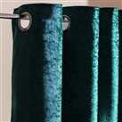 Argos Home Crushed Velvet Lined Eyelet Curtains - Emerald