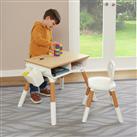 Liberty House Kids Adjustable Desk and Chair Set -Wood White