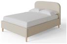 GFW Florence Double Boucle Ottoman Bed Frame - Stone