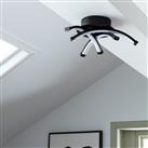 Argos Home Criss Cross Metal LED Flush Ceiling Light - Black