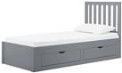 Birlea Appleby Single Bed Frame with Mattress - Grey