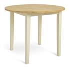 Habitat Chicago Solid Wood 2-4 Seater Dining Table-Off White