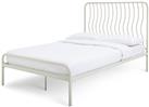Habitat Wave Double Metal Bed Frame - Off White