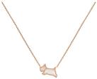 Radley 18ct Rose Gold Plated Silver Glass Dog Necklace