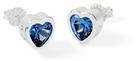 Radley Sterling Silver Blue Stone Heart Stud Earrings
