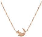 Radley 18ct Rose Gold Plated Silver Diamond Moon Necklace