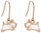 Radley 18ct Rose Gold Plated Silver Glass Dog Drop Earrings