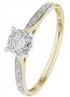 Revere 9ct Gold 0.15ct Diamond Engagement Ring - T