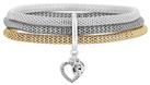 Lipsy Gold and Silver Colour Mesh Chain Charm Bracelet