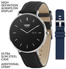 Henry London HD Ultra Slim Black and Blue Smart Watch Set